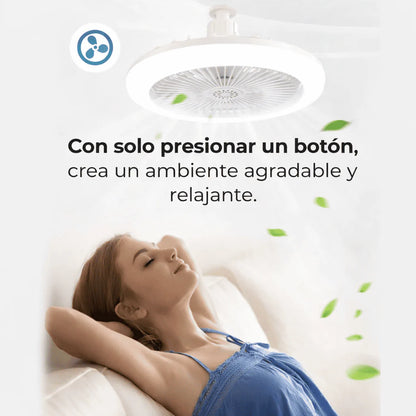 AireLux 360®  foco ventilador con 3 tonos de luz